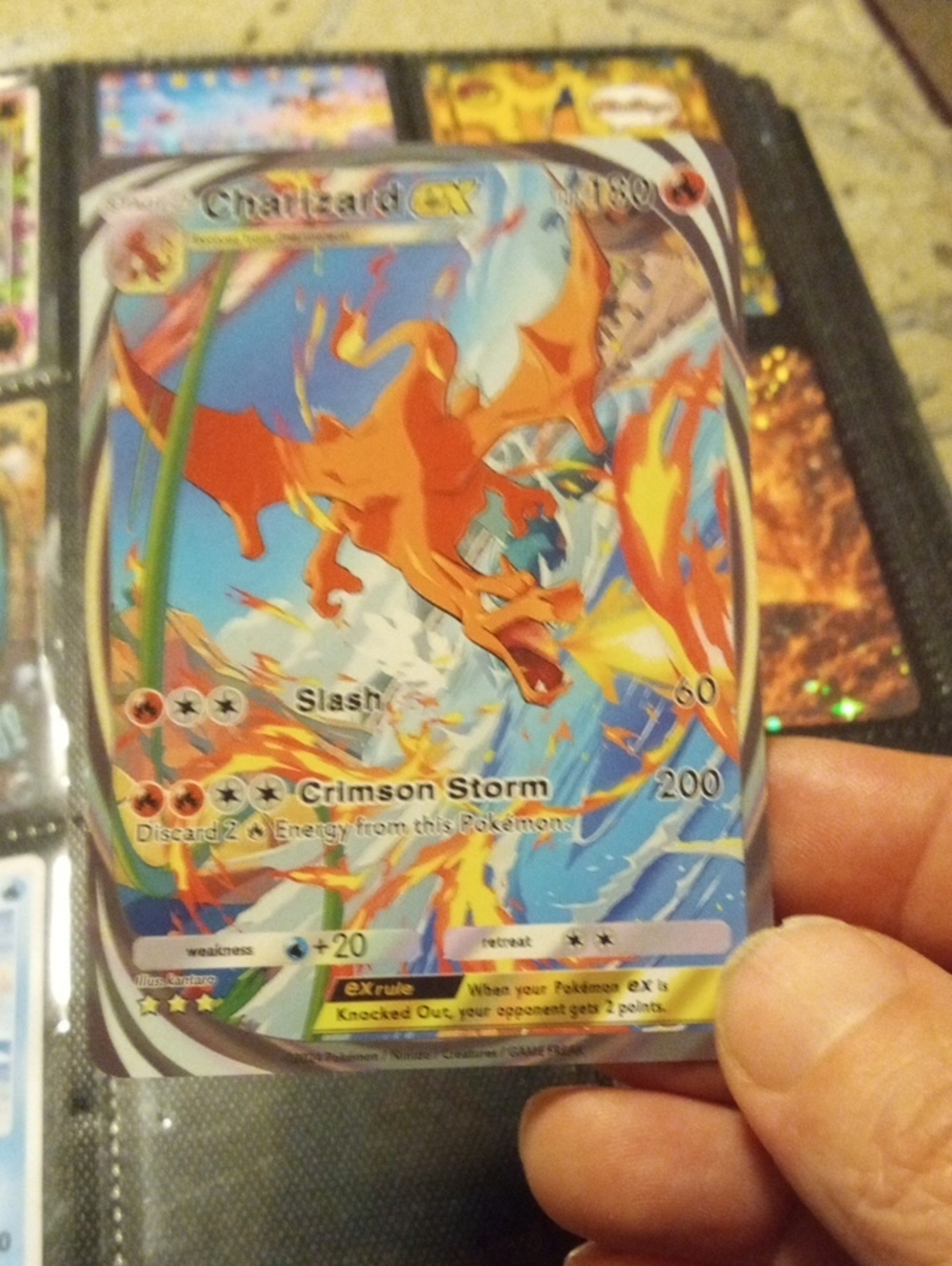 Pokemon Charizard GX Trading Card - Orange, Blue, Yellow ##!!